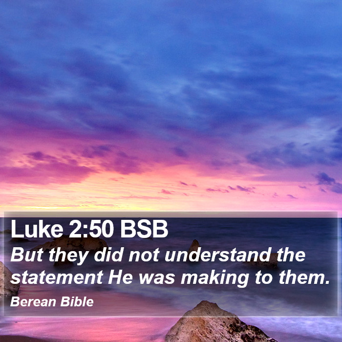 Luke 2:50 BSB Bible Study