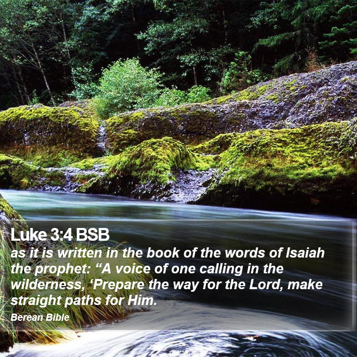 Luke 3:4 BSB Bible Study