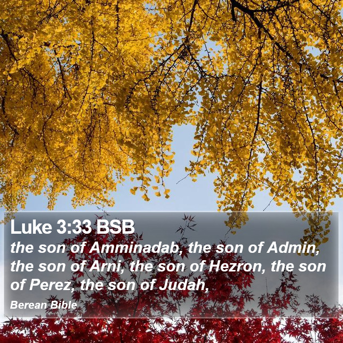 Luke 3:33 BSB Bible Study