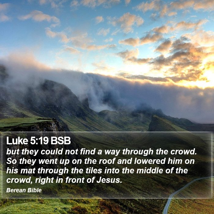 Luke 5:19 BSB Bible Study