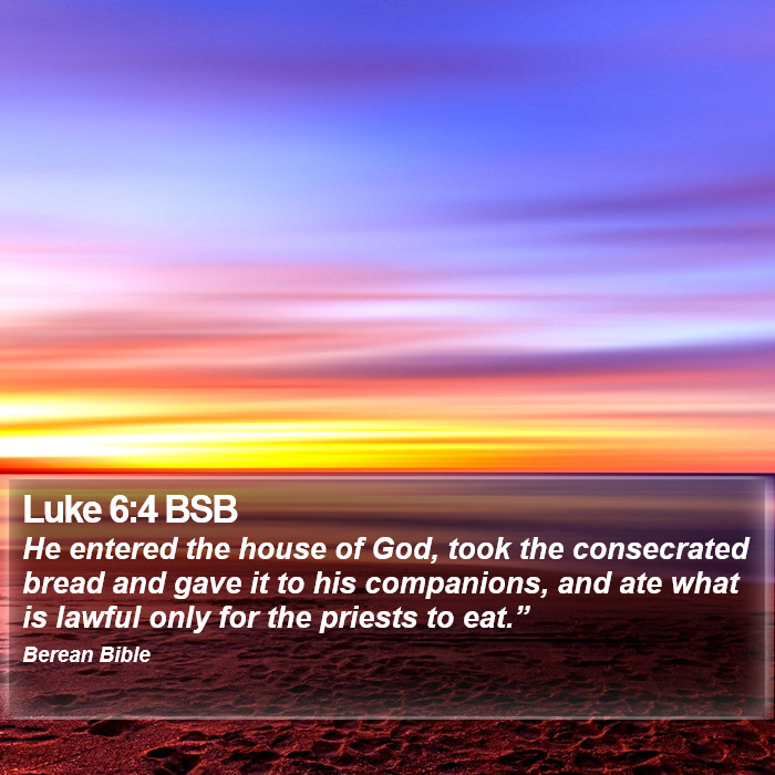 Luke 6:4 BSB Bible Study