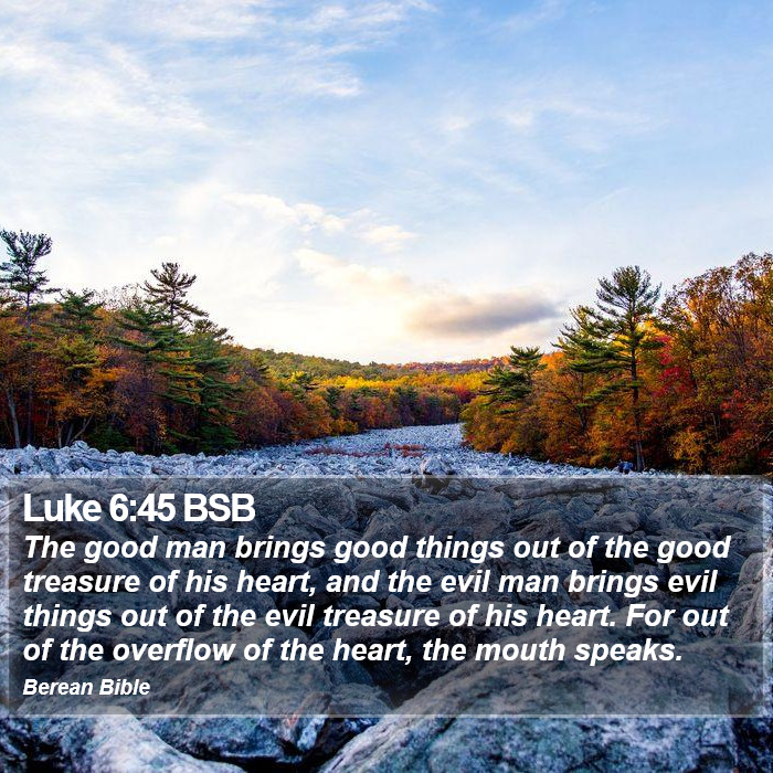 Luke 6:45 BSB Bible Study