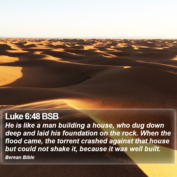 Luke 6:48 BSB Bible Study