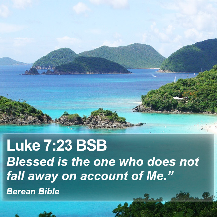 Luke 7:23 BSB Bible Study