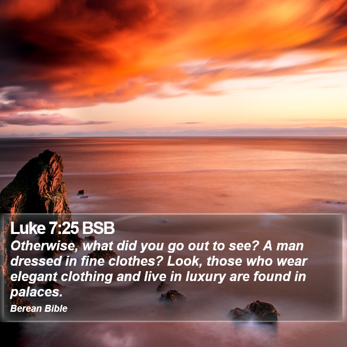 Luke 7:25 BSB Bible Study