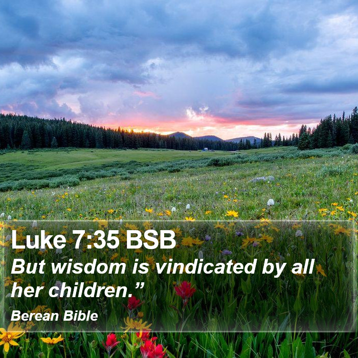 Luke 7:35 BSB Bible Study