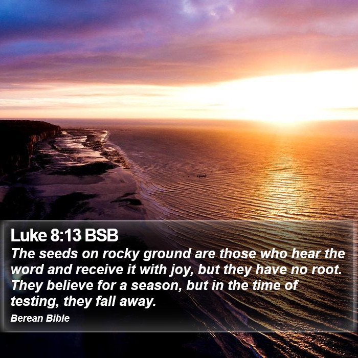 Luke 8:13 BSB Bible Study