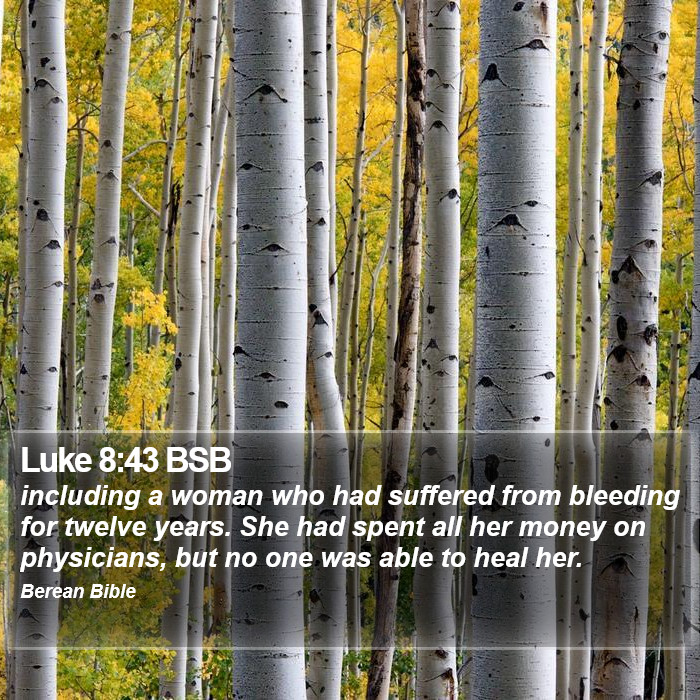 Luke 8:43 BSB Bible Study