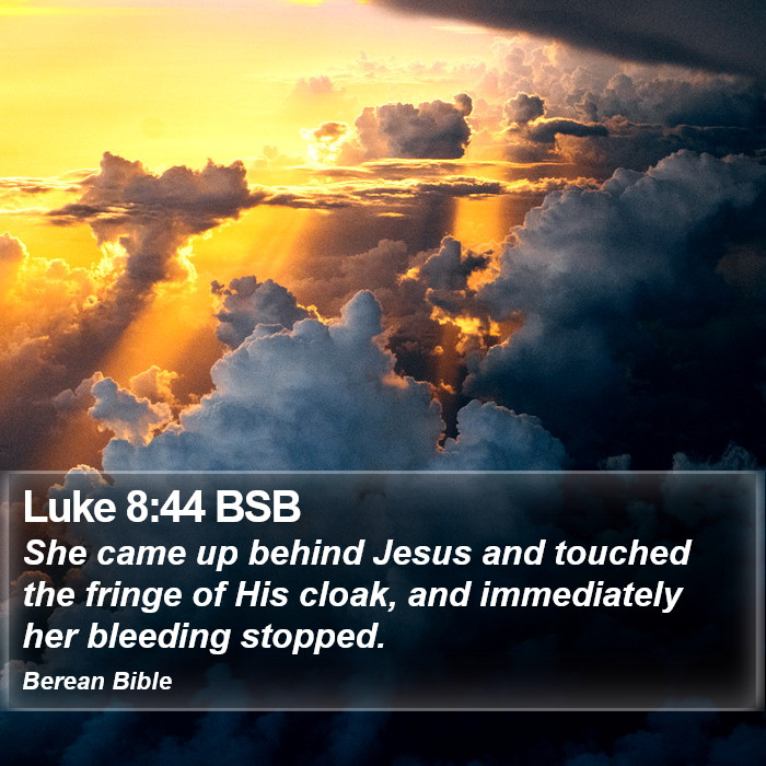 Luke 8:44 BSB Bible Study