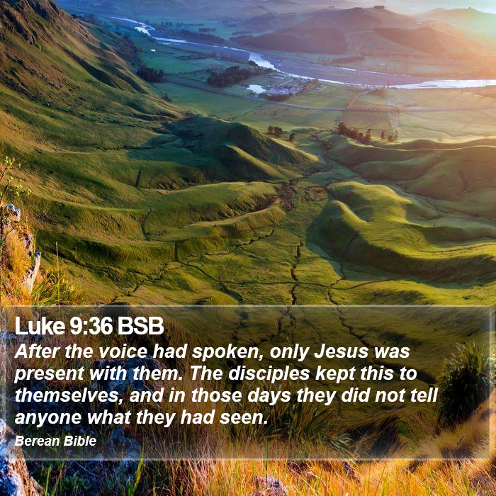 Luke 9:36 BSB Bible Study