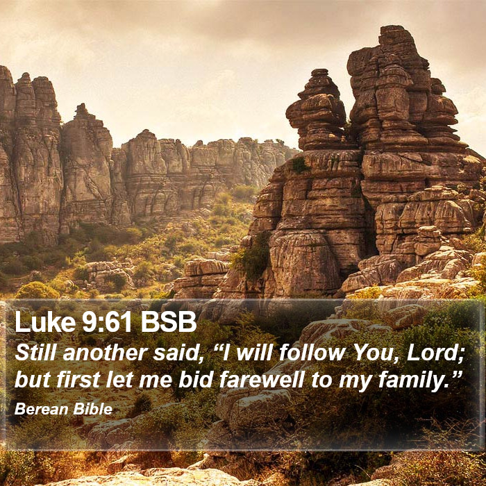 Luke 9:61 BSB Bible Study