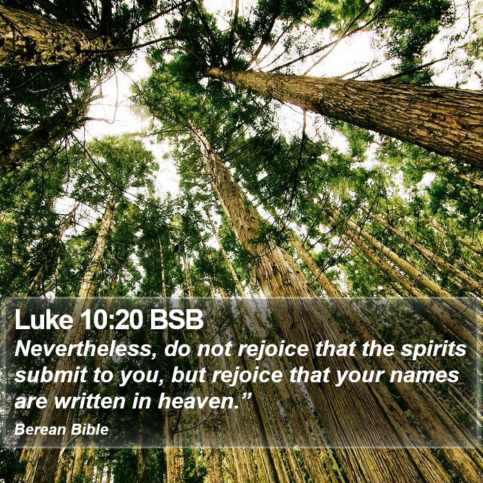 Luke 10:20 BSB Bible Study