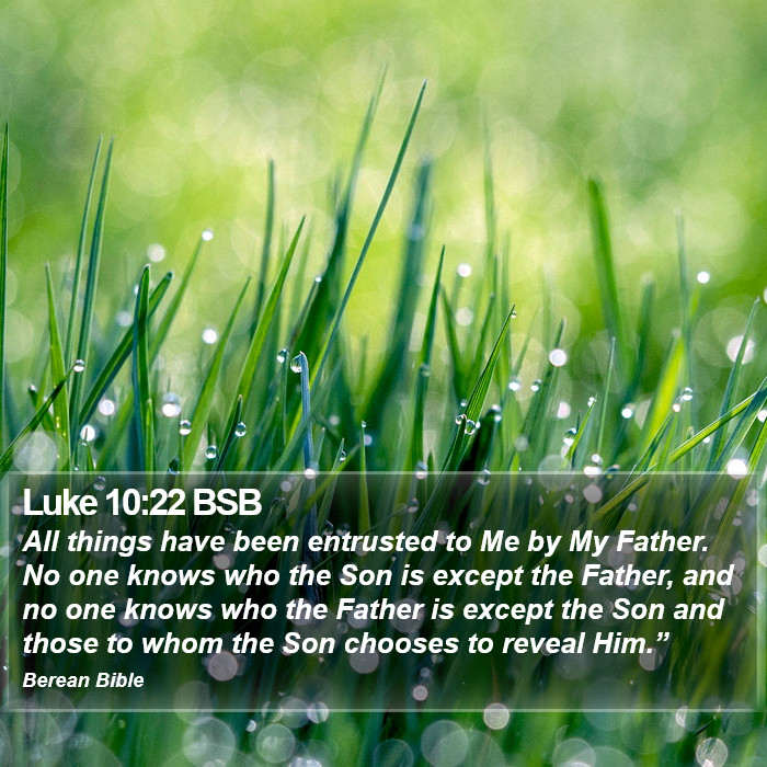 Luke 10:22 BSB Bible Study