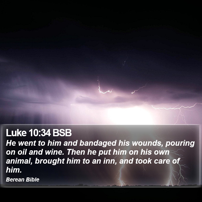 Luke 10:34 BSB Bible Study