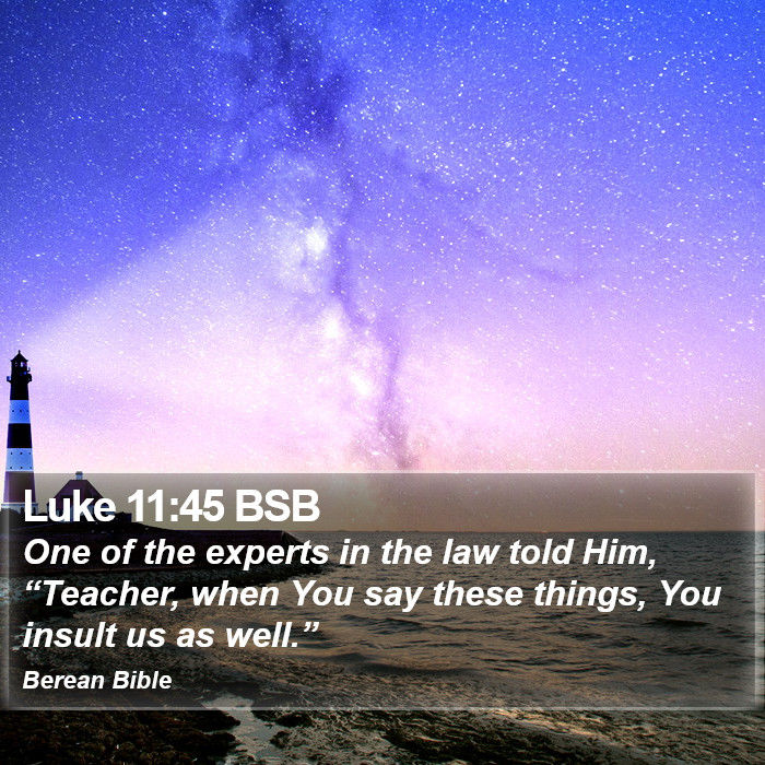 Luke 11:45 BSB Bible Study