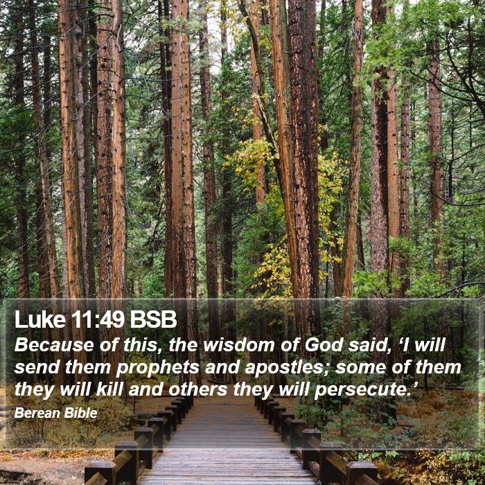 Luke 11:49 BSB Bible Study