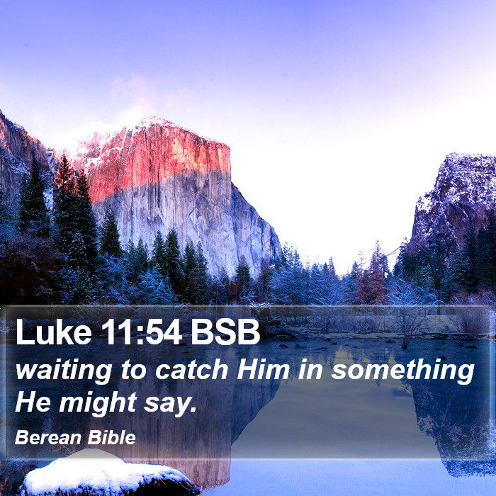 Luke 11:54 BSB Bible Study