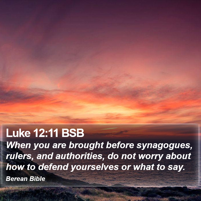 Luke 12:11 BSB Bible Study