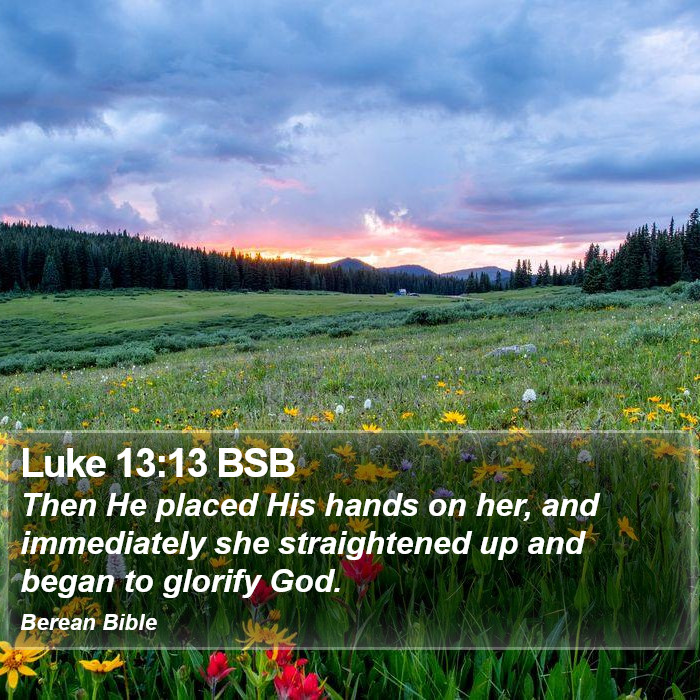 Luke 13:13 BSB Bible Study