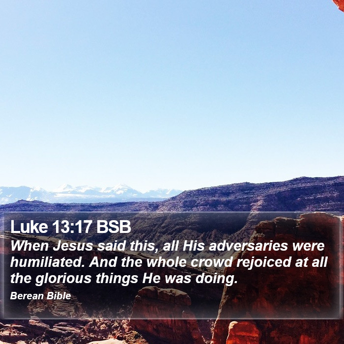 Luke 13:17 BSB Bible Study