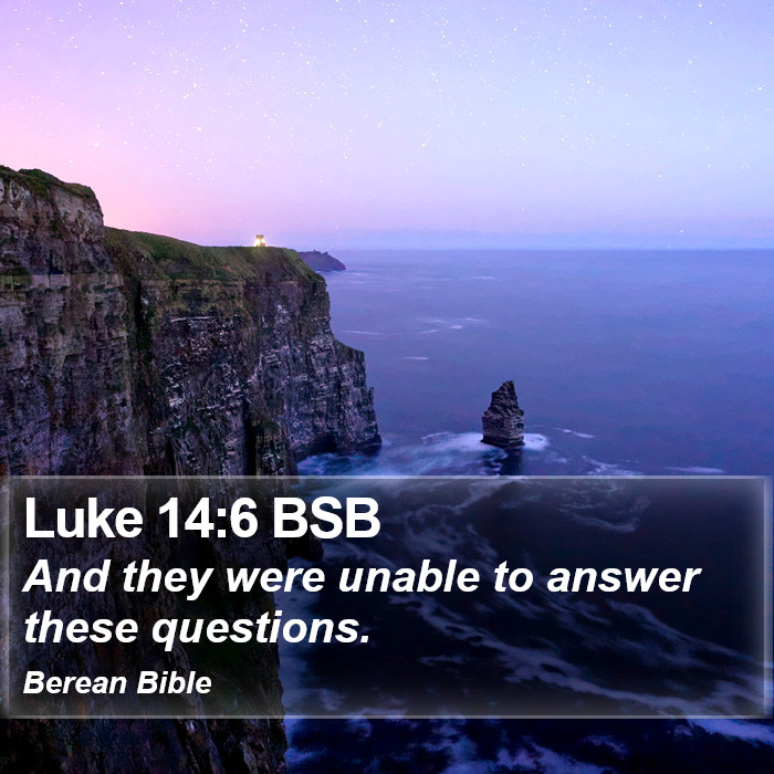 Luke 14:6 BSB Bible Study