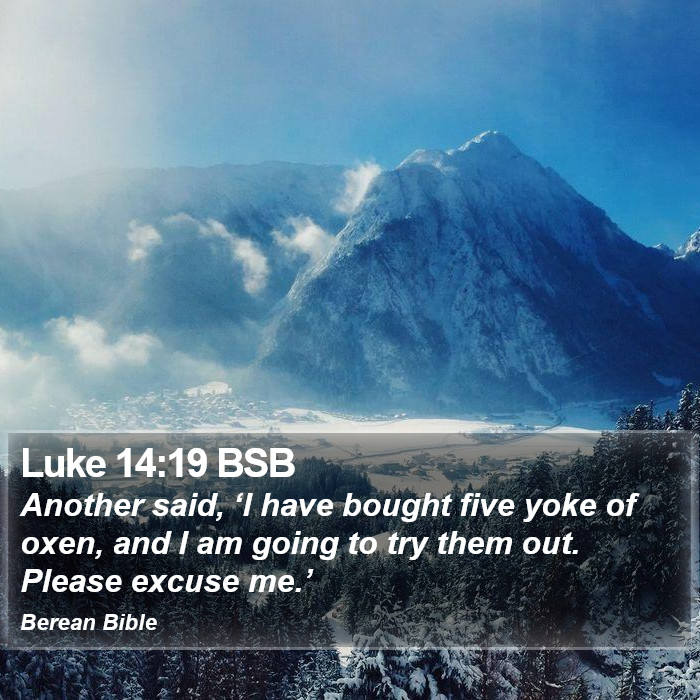 Luke 14:19 BSB Bible Study