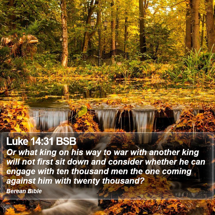 Luke 14:31 BSB Bible Study