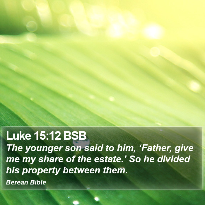 Luke 15:12 BSB Bible Study