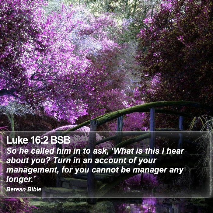 Luke 16:2 BSB Bible Study