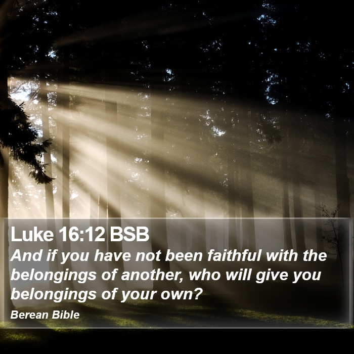 Luke 16:12 BSB Bible Study