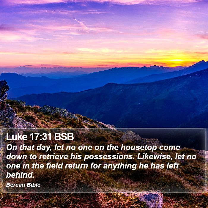 Luke 17:31 BSB Bible Study