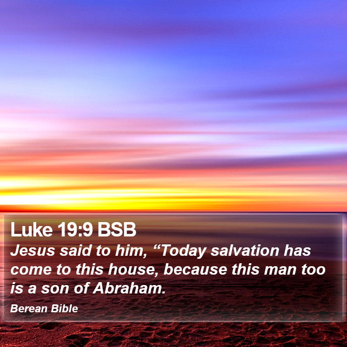 Luke 19:9 BSB Bible Study