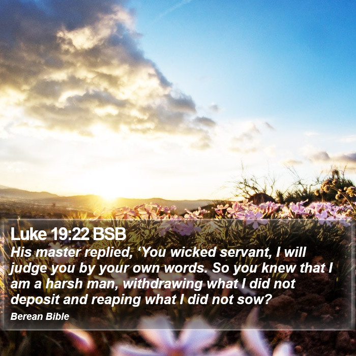 Luke 19:22 BSB Bible Study