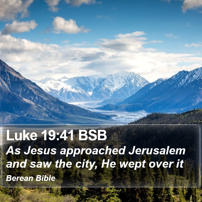 Luke 19:41 BSB Bible Study