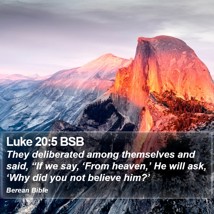 Luke 20:5 BSB Bible Study