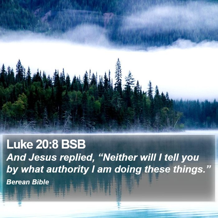 Luke 20:8 BSB Bible Study