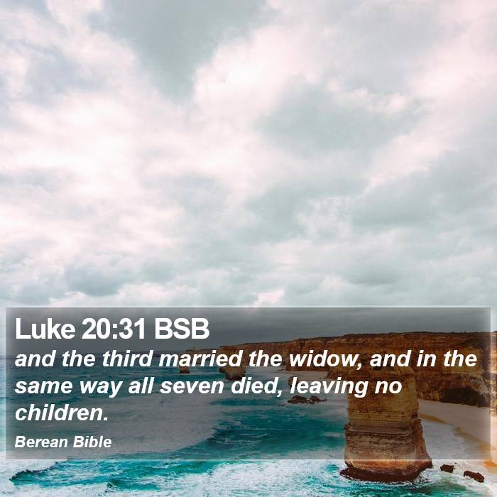 Luke 20:31 BSB Bible Study