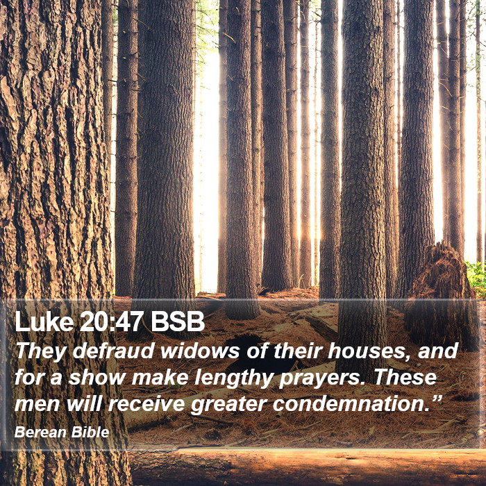 Luke 20:47 BSB Bible Study