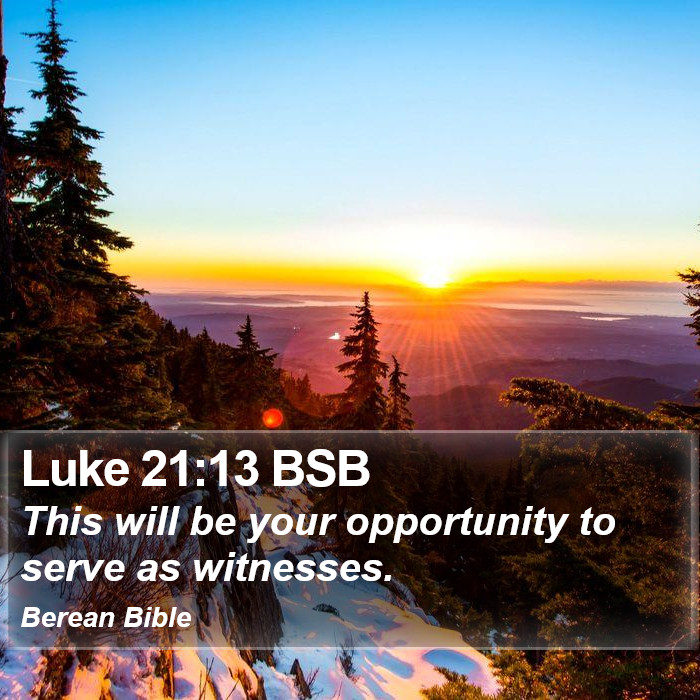 Luke 21:13 BSB Bible Study