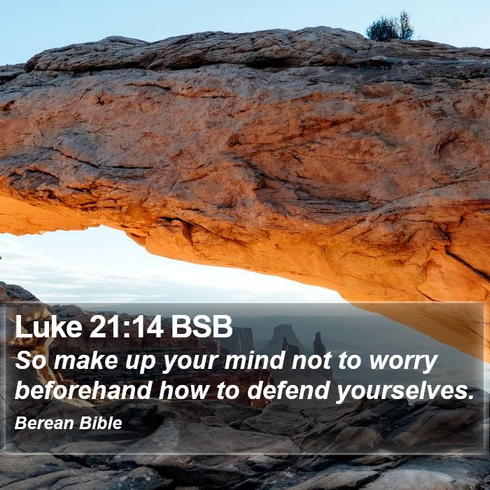 Luke 21:14 BSB Bible Study