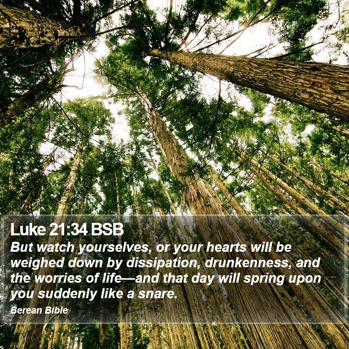 Luke 21:34 BSB Bible Study