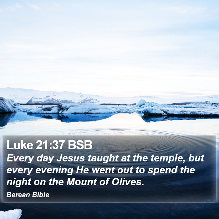 Luke 21:37 BSB Bible Study