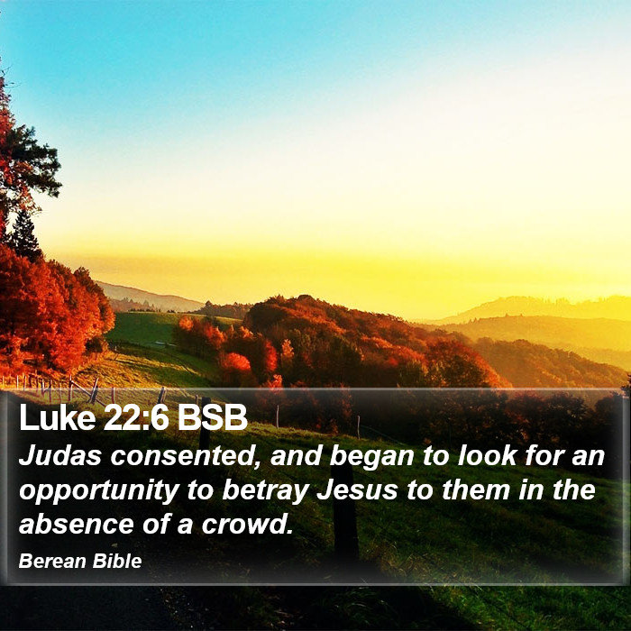 Luke 22:6 BSB Bible Study