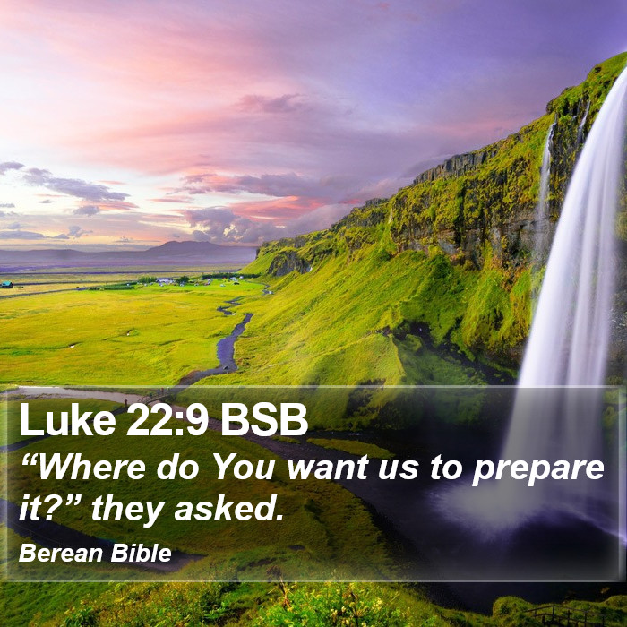 Luke 22:9 BSB Bible Study