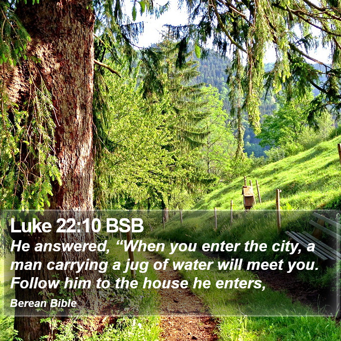 Luke 22:10 BSB Bible Study