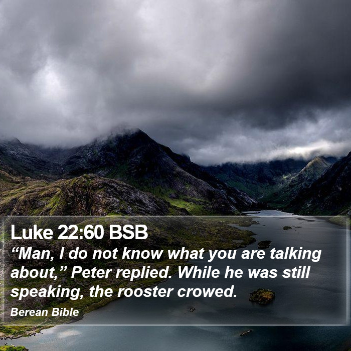 Luke 22:60 BSB Bible Study