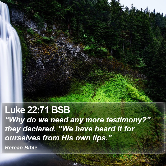 Luke 22:71 BSB Bible Study