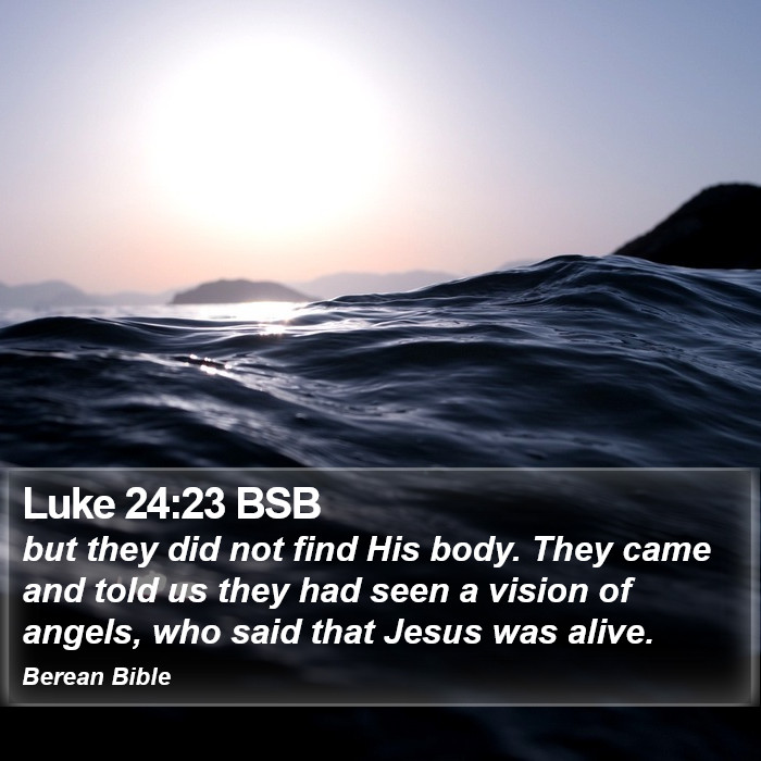 Luke 24:23 BSB Bible Study