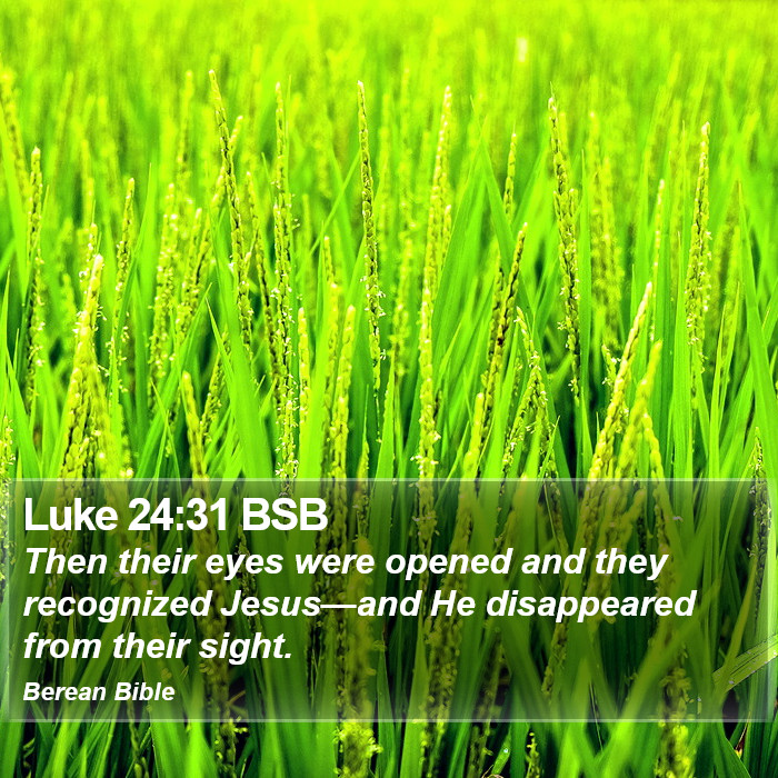 Luke 24:31 BSB Bible Study