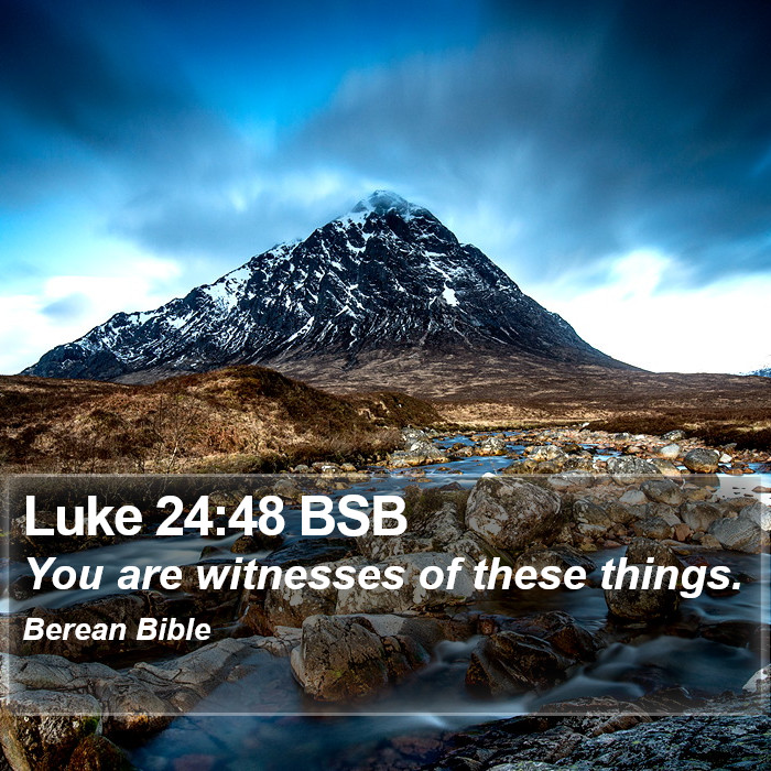 Luke 24:48 BSB Bible Study